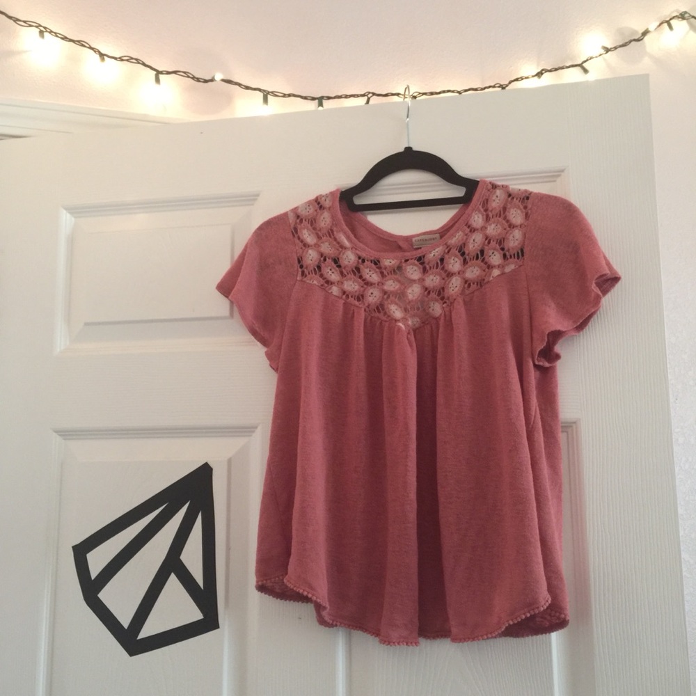 Dust Rose pink lace shirt Cape Juby Size S